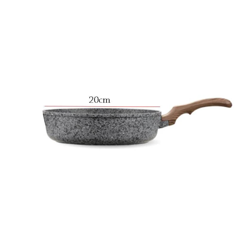 Thickening Marble Stone Nonstick Frying Pan With Heat Resistant Bakelite Handle
