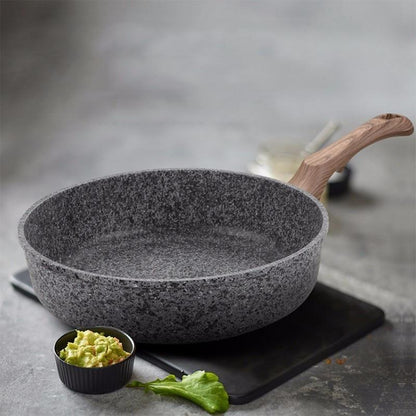 Thickening Marble Stone Nonstick Frying Pan With Heat Resistant Bakelite Handle