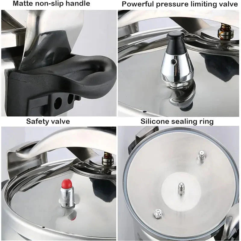 Professional Pressure Cooker Heavy-Duty Safety Designed Cooking Pot