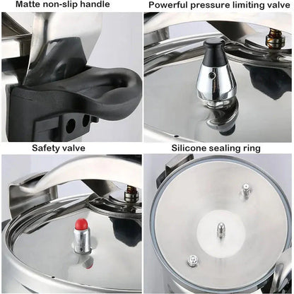 Professional Pressure Cooker Heavy-Duty Safety Designed Cooking Pot
