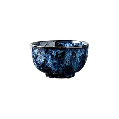 Ceramic Dinner Plates And Bowls Blue Dishes Creative Dinnerware Set