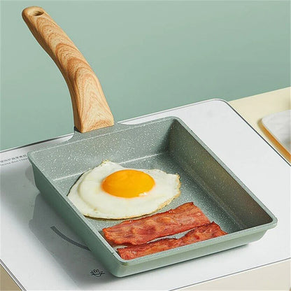 Non Stick Green Frying Pan Japanese Omelettes Aluminum Alloy Pan