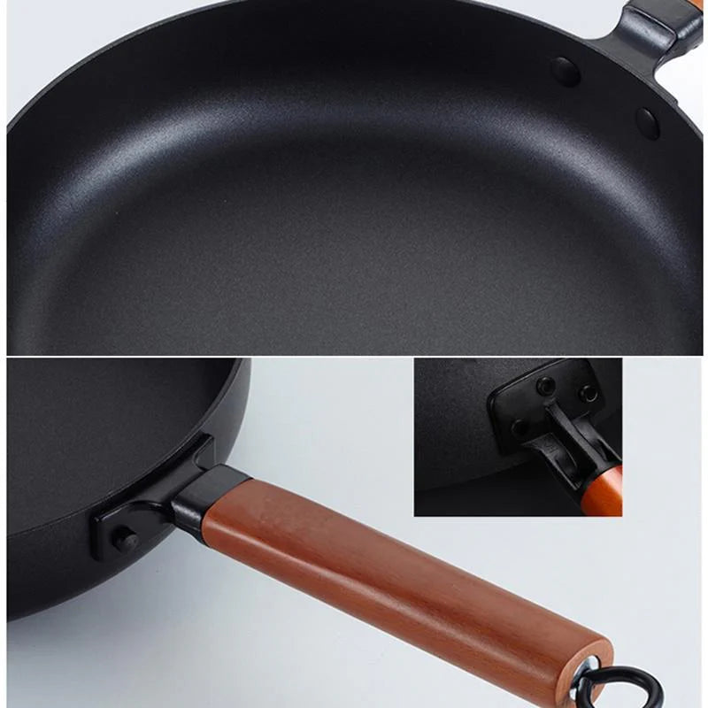 10" Black Vintage Style Cast Iron Non-Stick Frying Pan