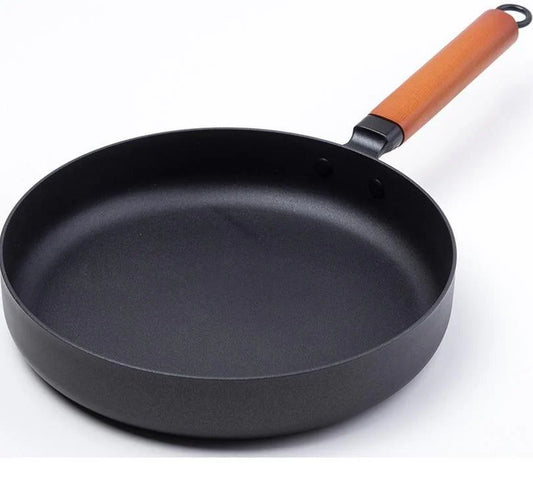 10" Black Vintage Style Cast Iron Non-Stick Frying Pan